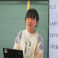 ６年生がスライド発表！テーマは「自然災害」